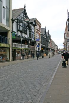 Shoppers in Chester UK