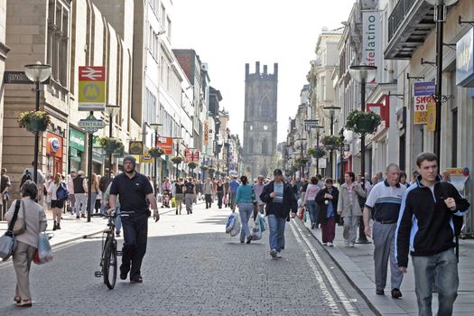 Shopping in Bold Street Liverpool UK