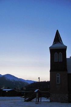 A church in the canadian town of Jasper