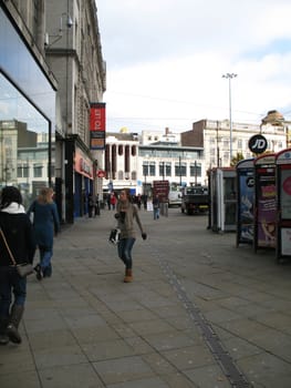 Shoppers in Manchester England on 7 November 2008