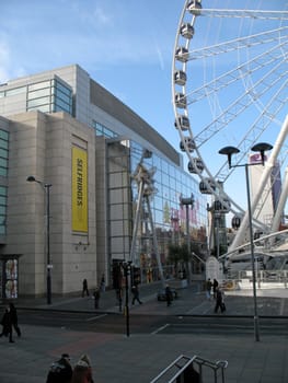 Shoppers in Manchester England on 7 November 2008