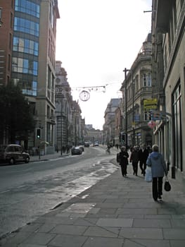 Shoppers in Manchester England on 7 November 2008