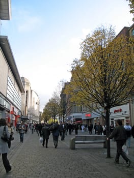 Shoppers in Manchester England on 7 November 2008