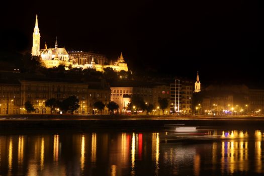 details night view of panorama Budapest, Hungary