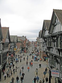 Shoppers in Chester England UK