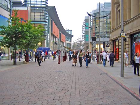 Shoppers in Manchester