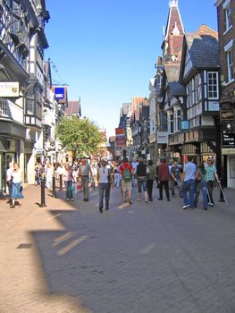 Shoppers in Chester