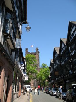 Street outside chester cathedral