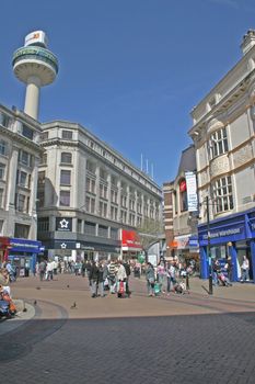 Shoppers in Liverpool England