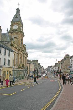 Shoppers Near Kendal Town Hall in Cumbria UK