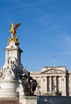 Buckingham Palace and the Victoria Memorial, London, England