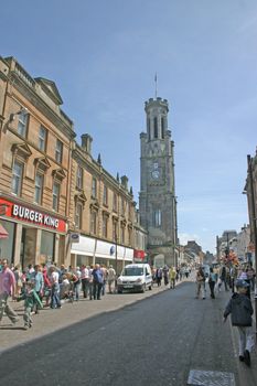 Tourists and Shoppers in Ayr Scotland UK