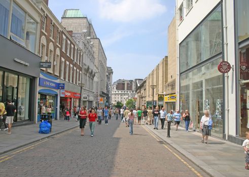 Shoppers in Liverpool England UK