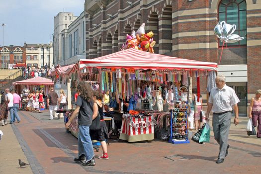 Tourists and Shoppers in Liverpool City England