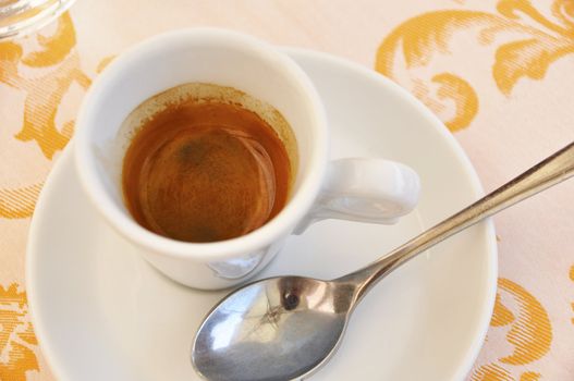 Cup of espresso as served in Italy