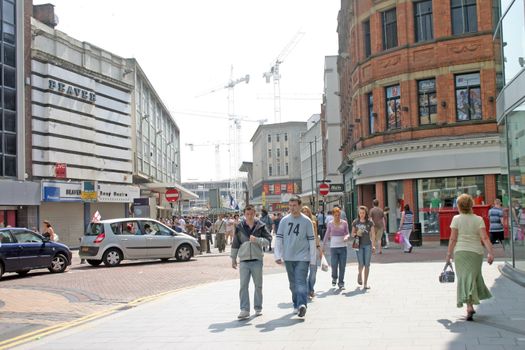 Tourists and Shoppers in Liverpool City England