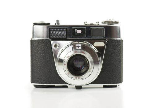 Vintage camera on a white background