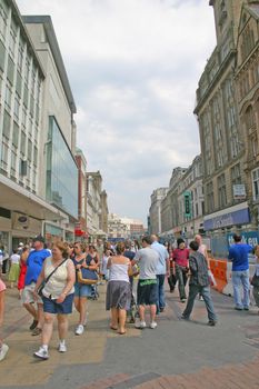 Shoppers and Tourists in Liverpool