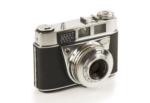 Vintage camera on a white background