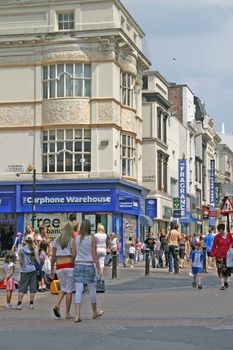 Tourists and Shoppers in City Centre