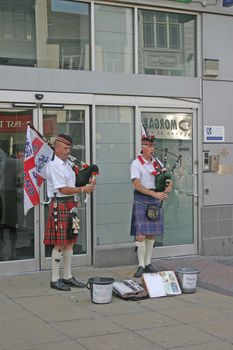 Bagpipe Players in Liverpool