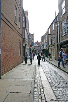 Shoppers and Tourists in York England