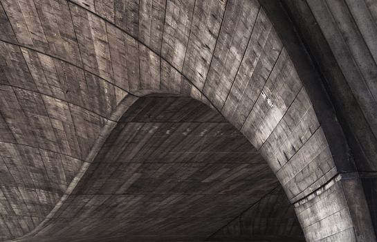 Detail of a bridge covered by wood planks