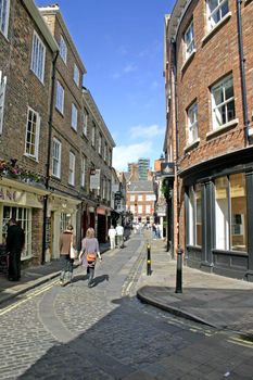 Shoppers and Tourists in York England