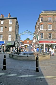 Tourists and Shoppers in York England UK