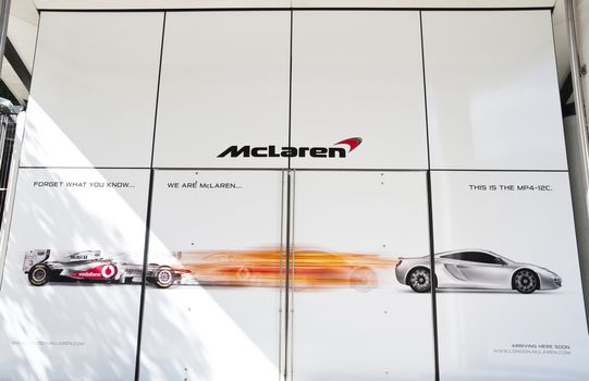 The McLaren showroom in London due to open in summer 2011