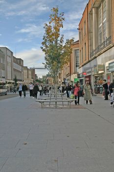 Shoppers in Exeter City Centre Devon UK England