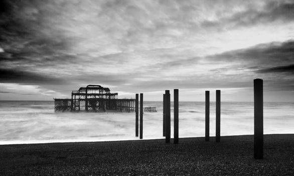 The Brighton West Pier, Sussex, England