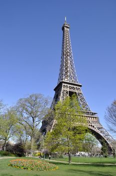 The Eiffel Tower and the Champs de Mars in spring, Paris