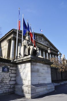 The French Parliamant also called Palais Bourbon, Paris, France