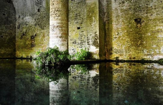 San Gimignano medieval fountain, Tuscany, Italy