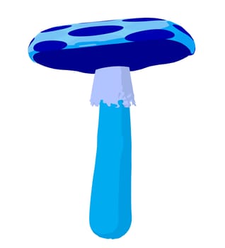 Polka Dotted Mushroom on a white background