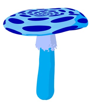 Polka Dotted Mushroom on a white background