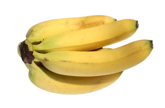 Ripe banana on a white background.