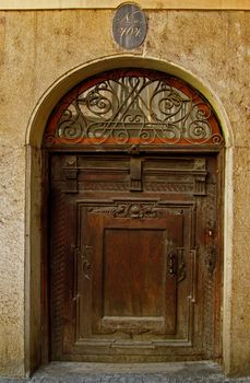 an architectural detail of old city in Prague