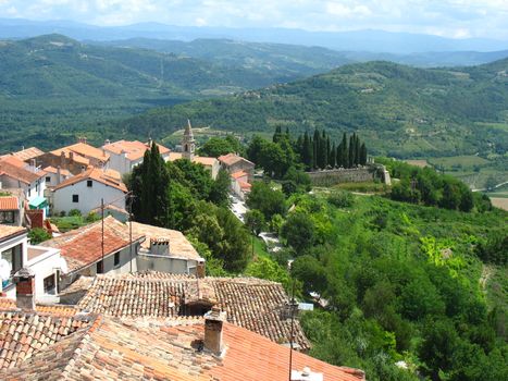 A view of the Motovun city.