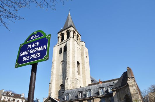 Saint-Germain des Pres church in Paris, France