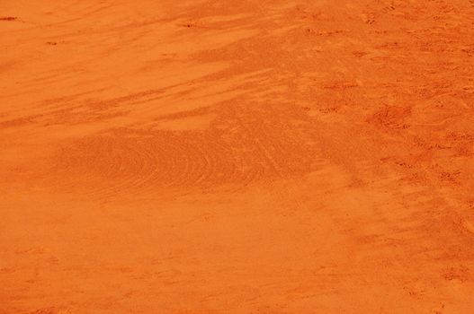 Closup of a clay tennis court at Roland Garros, Paris, France