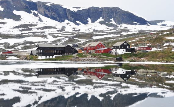 Finsay village in summer, Hordaland, Norway