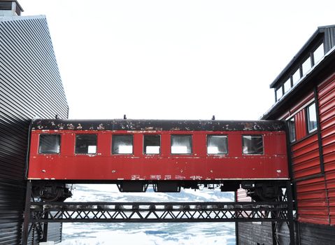 Wagon footbridge in Finse, Norway