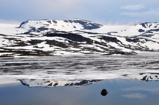 Norwegian landscape in summer near Finse, Hordaland, Norway