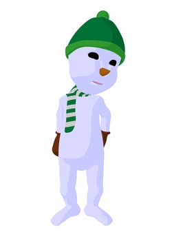 Snowboy silhouette illustration on a white background