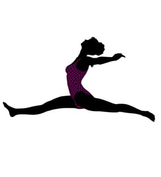 Female yoga art illustration silhouette on a white background