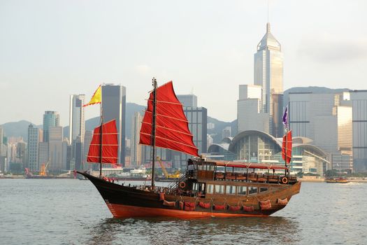 junk boat in Hong kong