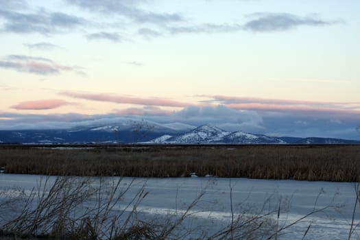 Winter Landscape.  Photo taken at Lower Klamath National Wildlife Refuge, CA.