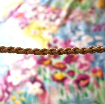 Rope against a colorful background